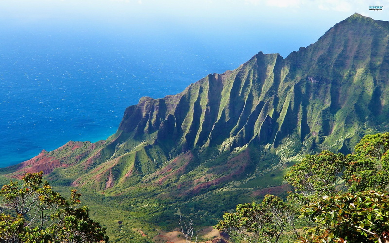 hawaii, 2K, nature and landscapes, mountains, kalalau, valley, landscape