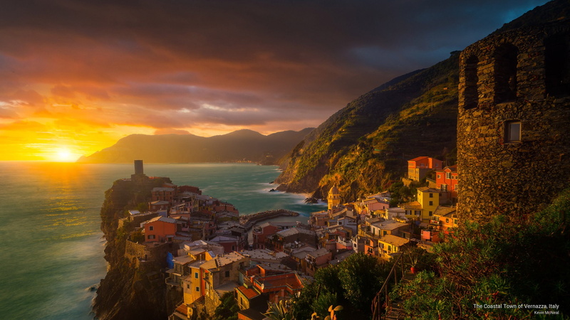 town, coastal, Europe, vernazza, 2K, italy