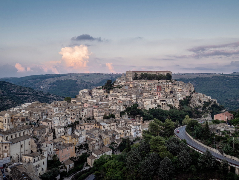 tree, castle, community, cityscape, white, high angle view, concrete, residential district, landscape, italy, building exterior, townscape, town, black