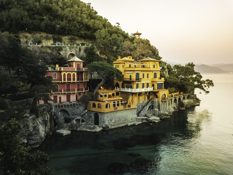 near, plant, sky, nautical vessel, body, yellow, concrete, trees, italy, day, travel, houses, transportation, iphone, nature, built structure, no people