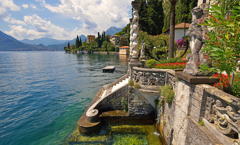 travel destinations, no people, mountains, plant, stage, day, statue, tree, Italy, nature, 1080P, water, built structure, mountain, cloud - sky, home