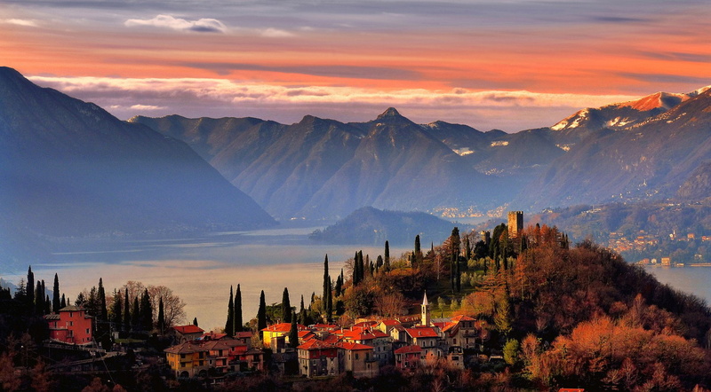 Varenna, 1080P, Man Made, Towns, House, Town, Mountain, Italy, Landscape, Coast
