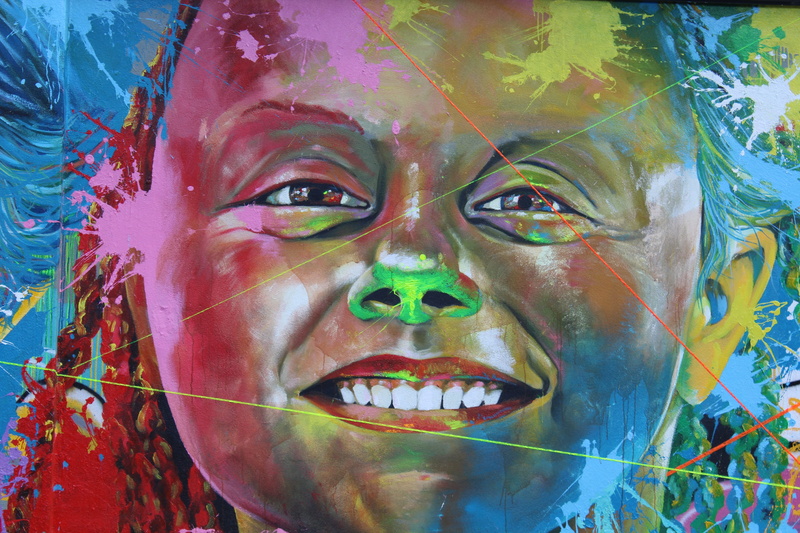 adult, face, females, digital composite, happiness, body part, young adult, headshot, women, face paint, multi colored, look, street art, smile, young women