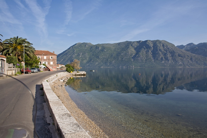 montenegro, tranquil scene, nature, no people, water, architecture, palm tree, mountains, tranquility, beauty in nature, built structure, outdoors, kotors bay