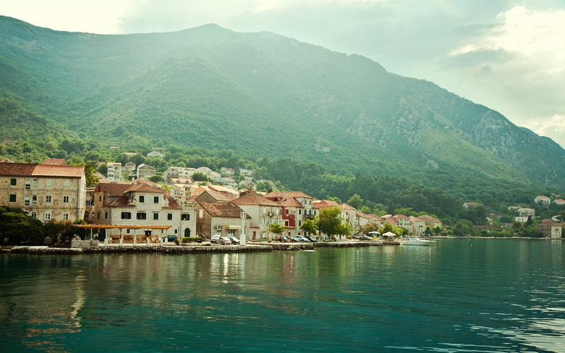 scenics - nature, forest, history, clouds, greenery, building Exterior, beauty In Nature, summer, sky, mountain, built Structure, river, kotor Bay, como