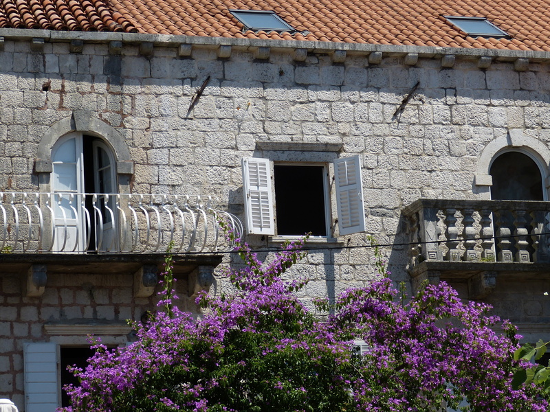 mediterranean, flowers, building exterior, historically, built structure, building, plant, near, opened, history, shutter, architecture, the past, no people