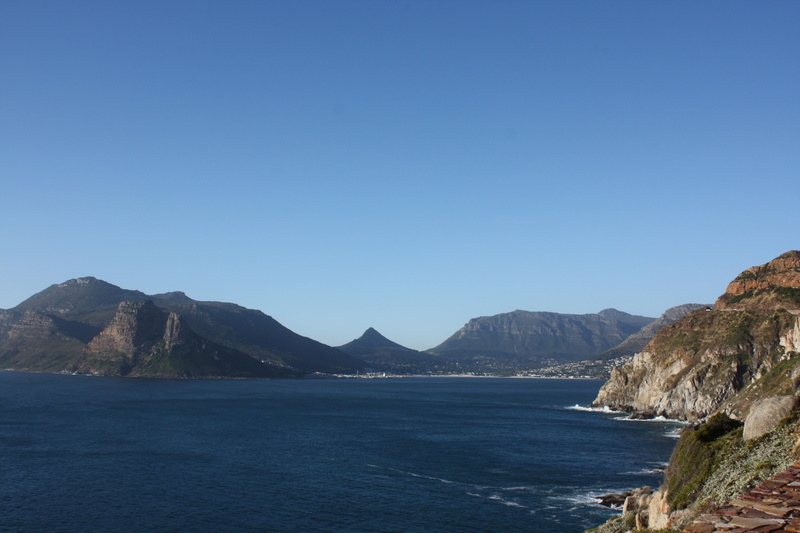 formation, day, chapmans peak, clear sky, copy space, water, south africa, bay, idyllic, chapmans peak drive, mountain, mountain range, 4K, rock, sky