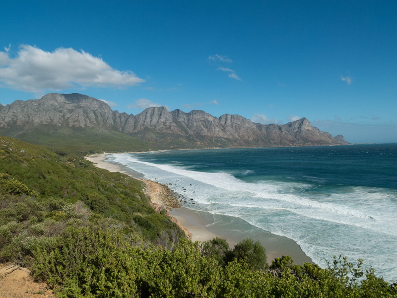 surfing, aquatic sport, water, western cape, land, tranquil scene, mountain, tranquility, outdoors, south africa, beauty in nature, beach, wave, day, plant