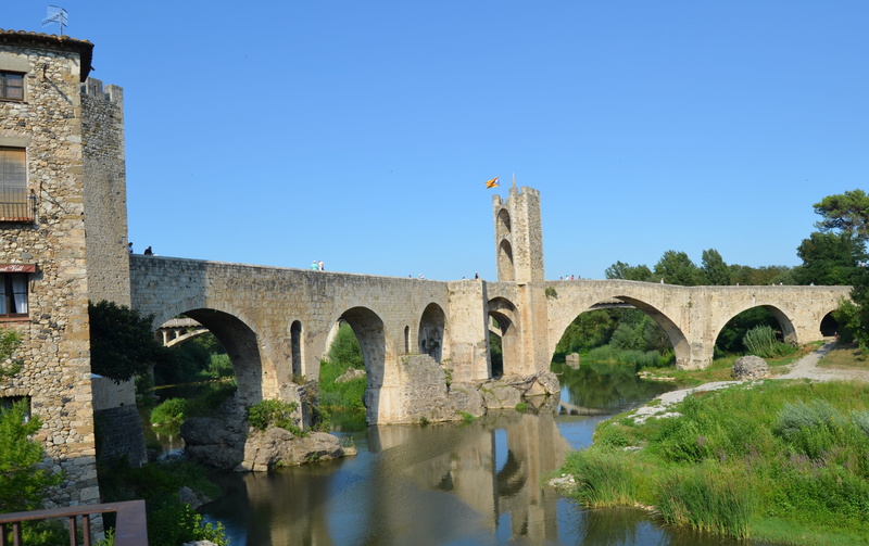 water, no people, bridge - man made structure, arch bridge, built structure, 4K, clear sky, sky, the past, reflection, spain, history, ancient civilization