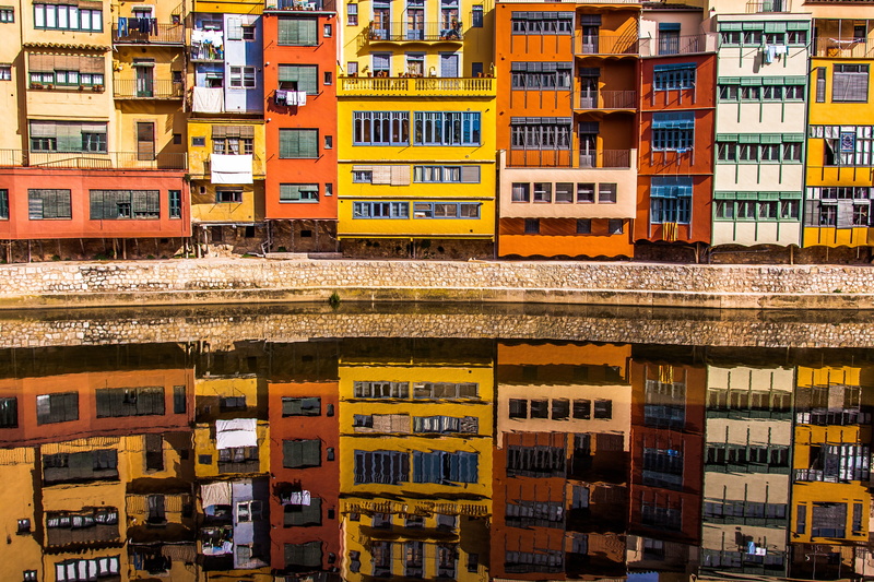 4K, The building, Spain, Home, Girona, Reflection