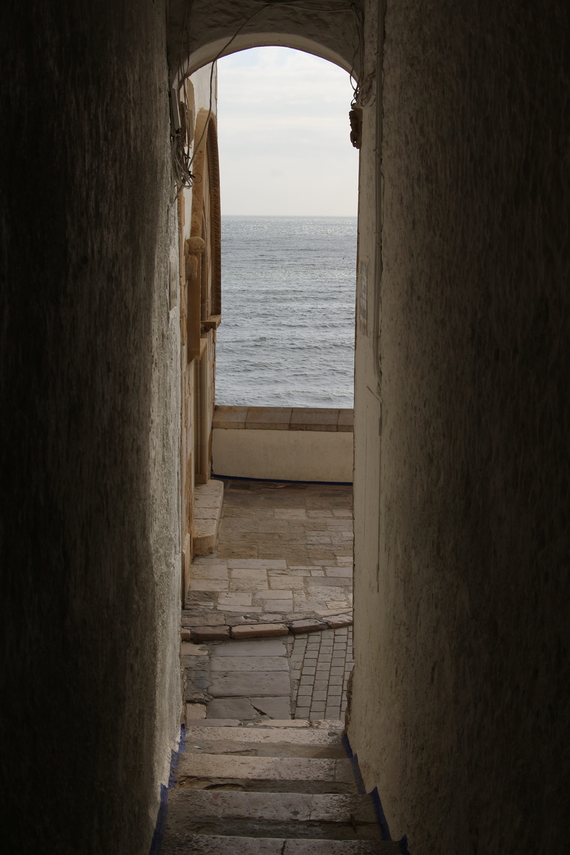 street, architecture, wall, costa brava, sea, landscape, the way forward, tranquility, nature, beauty in nature, horizon over water, sunset, depth, outdoors