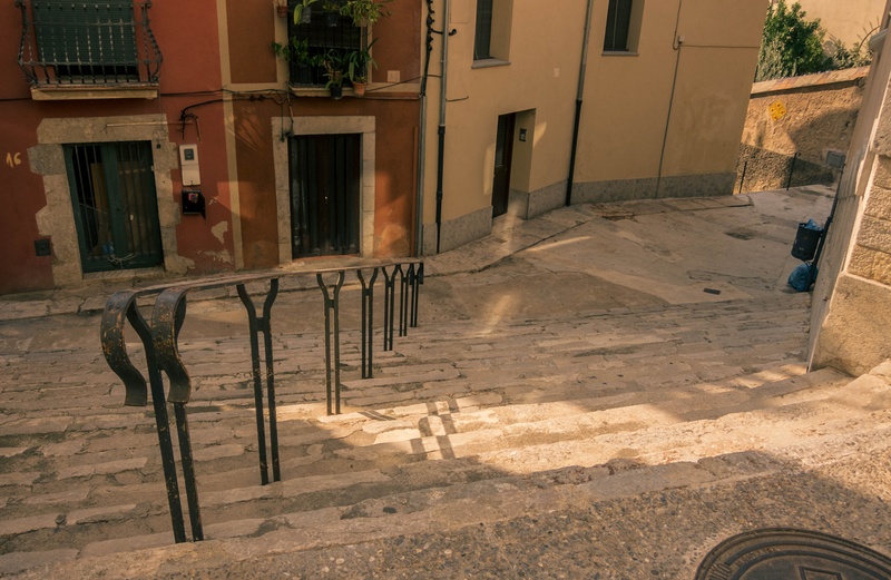 shadow, nature, girona, catalonia, old, building exterior, stone, built structure, house, bello, houses, street, architecture, boundary, mediterranean