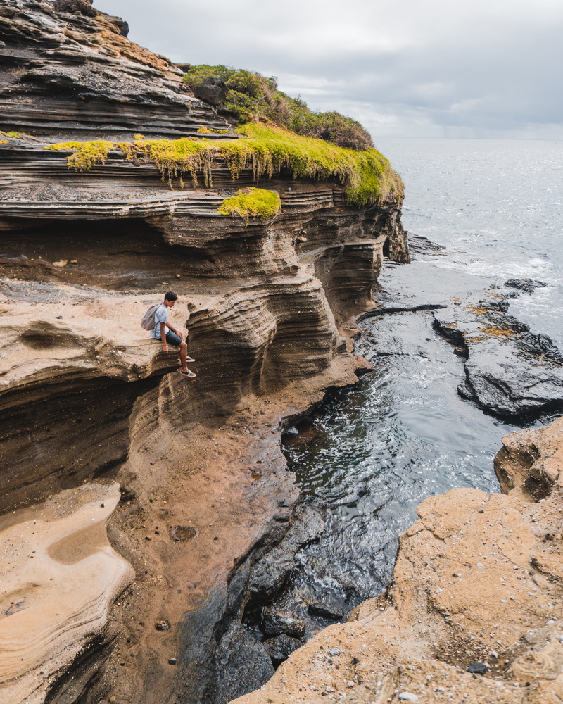 land, physical geography, rocks, beauty in nature, dslr, trees, solid, oahu, united states, hawaii, hanauma bay, sky, beach, 4K, rock, people, real people