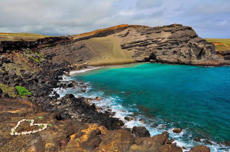1080P, Hawai, heart, the ocean, Hawaii, stones, coast