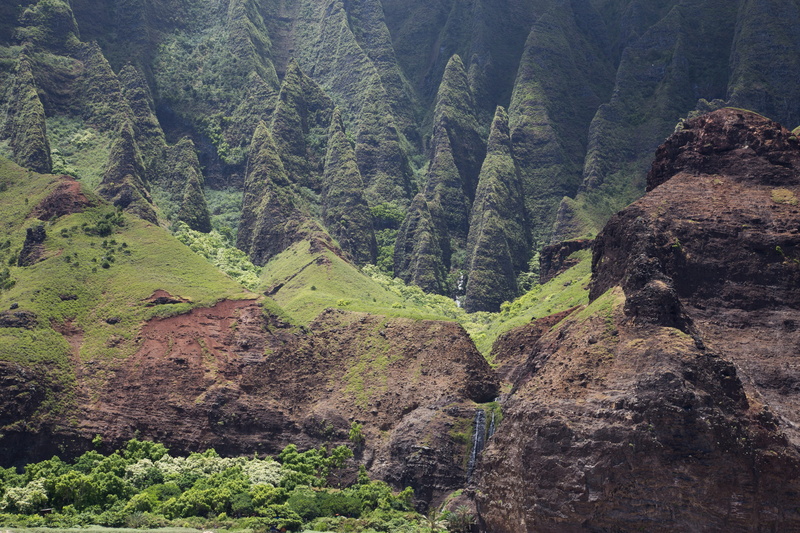 kauai, coastline, outdoors, environment, scenics - nature, rock - object, hawaii, green color, idyllic, 4K, nepali, nature, tiny, plant, land, mountain