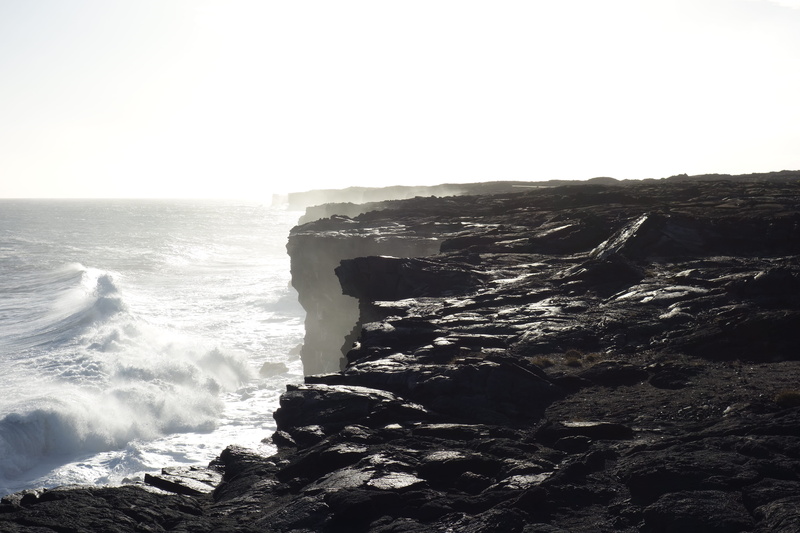 day, power in nature, land, black, sport, nature, hawai, sea, horizon, ocean, motion, lava, wave, sky, aquatic sport, no people, rock - object, island of hawaii