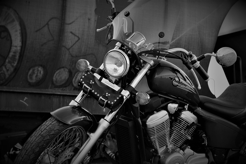 day, indoors, real people, music, honda shadow, land vehicle, shadow 750, focus on foreground, mode of transportation, metal, low angle view, close-up