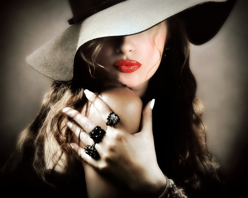 fashion, clothing, one person, portrait, make-up, human face, studio shot, beautiful woman, hat, 4K, face 4k hd best for desktop, young adult