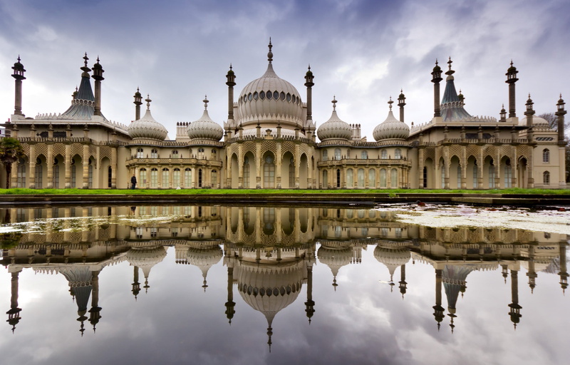 tourism, brighton, belief, 1080P, religion, reflection, place of worship, history, nature, white, spirituality, travel, royal, travel destinations, architectural column
