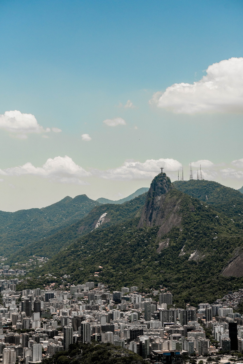 outdoors, rio de janeiro, building, cristo redentor, architecture, christ redeemer, built structure, no people, residential district, trees, tree, building exterior