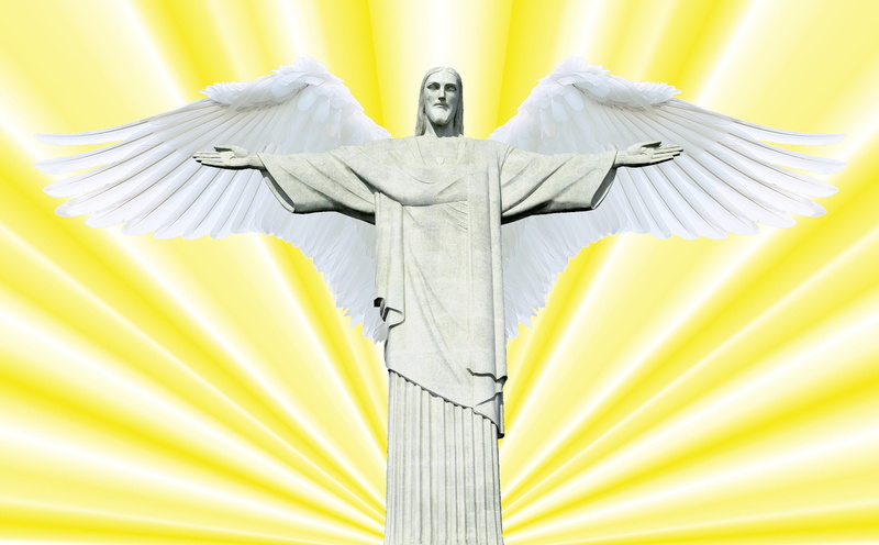 jesus, christ, 4K, symbol, close-up, no people, faith, representation, human representation, rio de janeiro, day, holy, cristo redentor, white color, wing