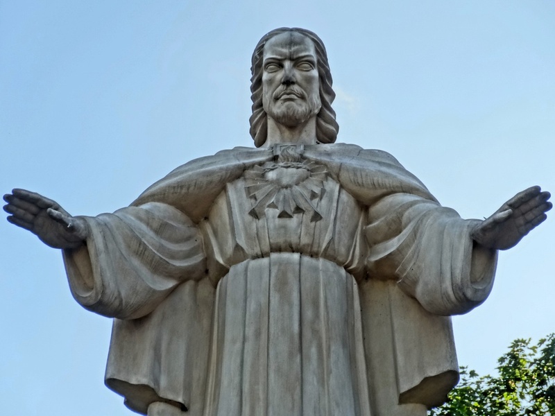 history, the past, nature, creativity, bydgoszcz, clear sky, low angle view, statue, representation, spiritual, monument, day, human representation, christianity