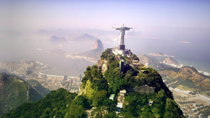 the past, rio, nature, cities, brazil, travel destinations, outdoors, redeemer, hd, belief, no people, plant, built structure, 1080P, sky, christ, architecture