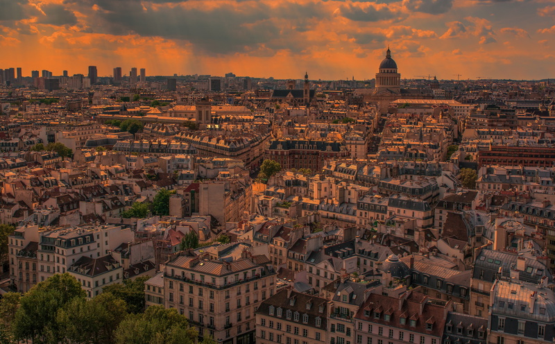 Light, panorama, residential district, Paris, cloud - sky, Europe, visit, Architecture, iledefrance, outdoors, 5K, building, Travel, no people, SaintMerri