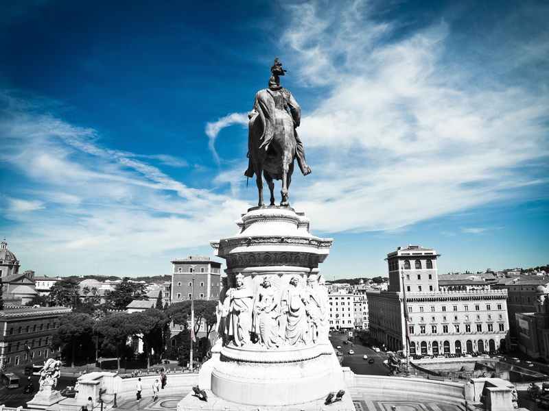 black and white, cloud - sky, altar of the fatherland, rome, building exterior, urban, architectural column, alter of the fatherland, travel destinations