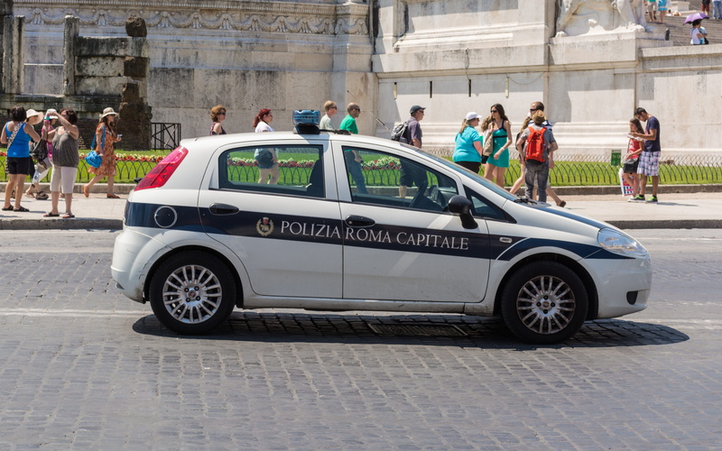 Italy, crowd, land Vehicle, building exterior, editorial, day, street, car, history, city, Rome, architecture, Police, security, the altar of the fatherland