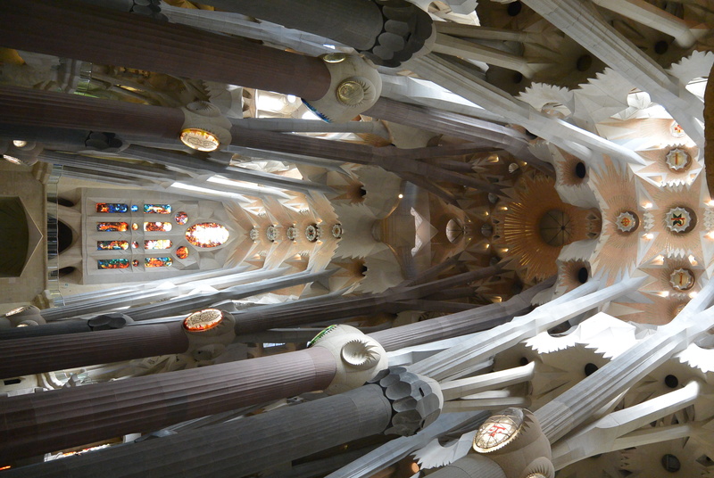 place of worship, spirituality, industry, sagrada familia, spain, built structure, religion, cathedral, building, machinery, low angle view, wood - material