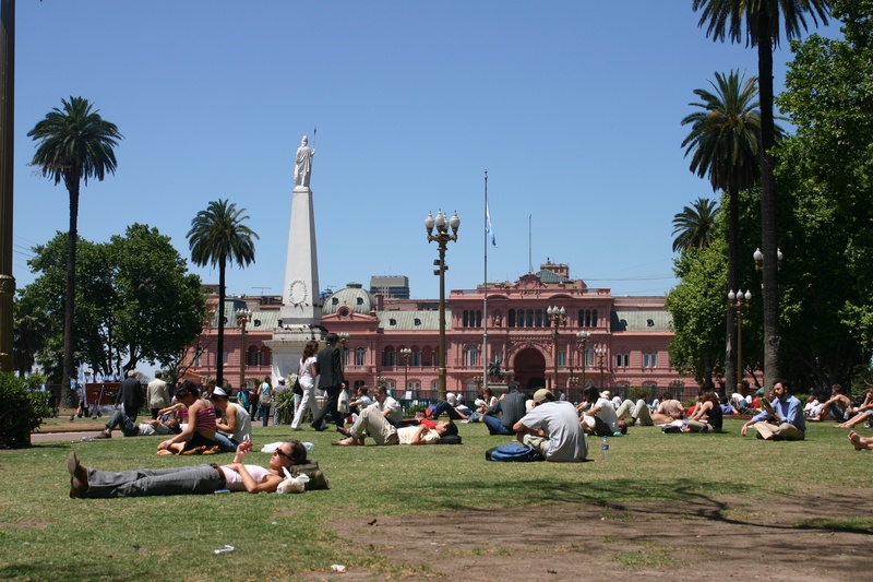 crowd, nature, people, women, group of people, leisure activity, clear sky, park, plaza 2 de mayo, 2K, built structure, tropical climate, buildings, large group of people