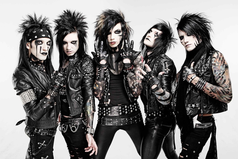 hairstyle, Band (Music), group of people, front view, Hard Rock, 1080P, leather, fashion, black color, illustration, clothing, portrait, young adult, women