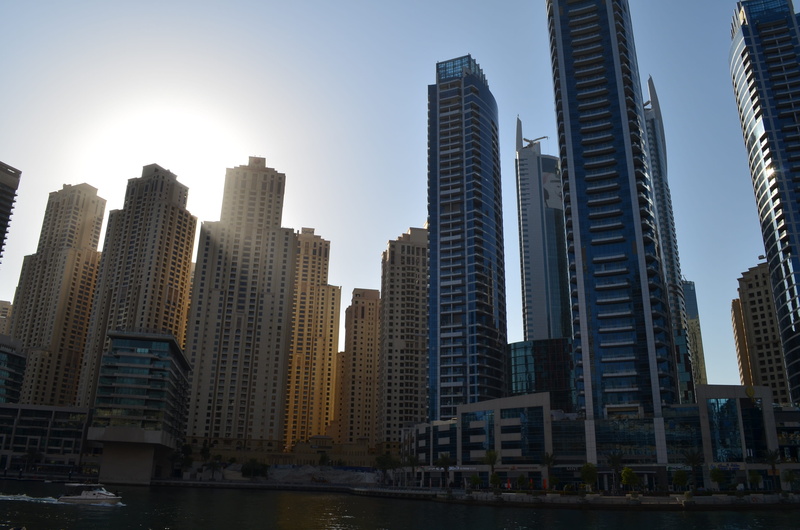 no people, urban skyline, nature, building, dubai marina buildings, tower, architecture, dubai, sunset, landscape, sky, outdoors, skyscraper, modern, residential district