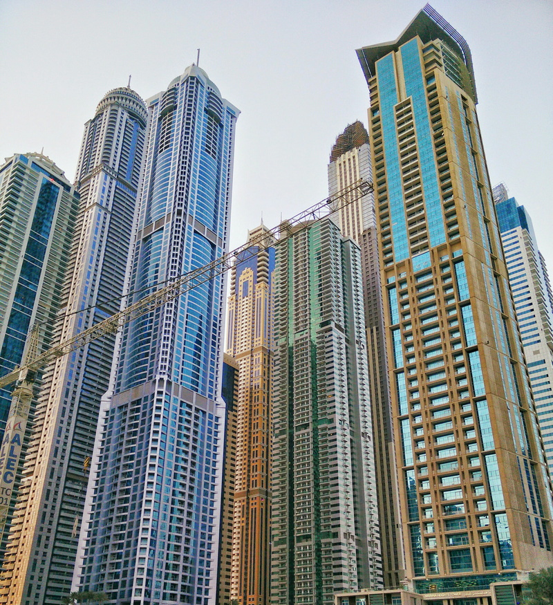 travel destinations, office building exterior, building exterior, clear sky, no people, urban skyline, architecture, oneplus one, sky, united arab emirates