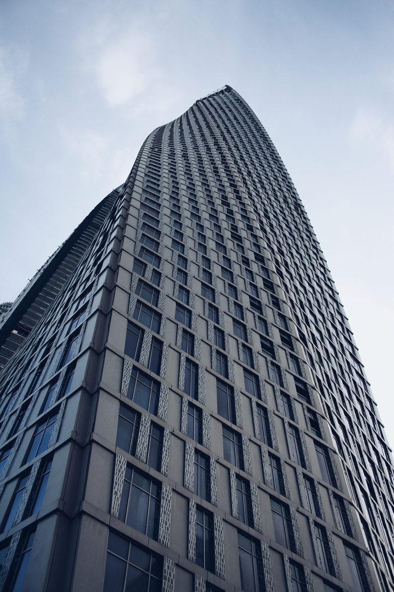 dubai marina, blue sky, apartment, city, repetition, building exterior, building, nature, tall - high, modern, buildings, day, sky, built structure, dubai