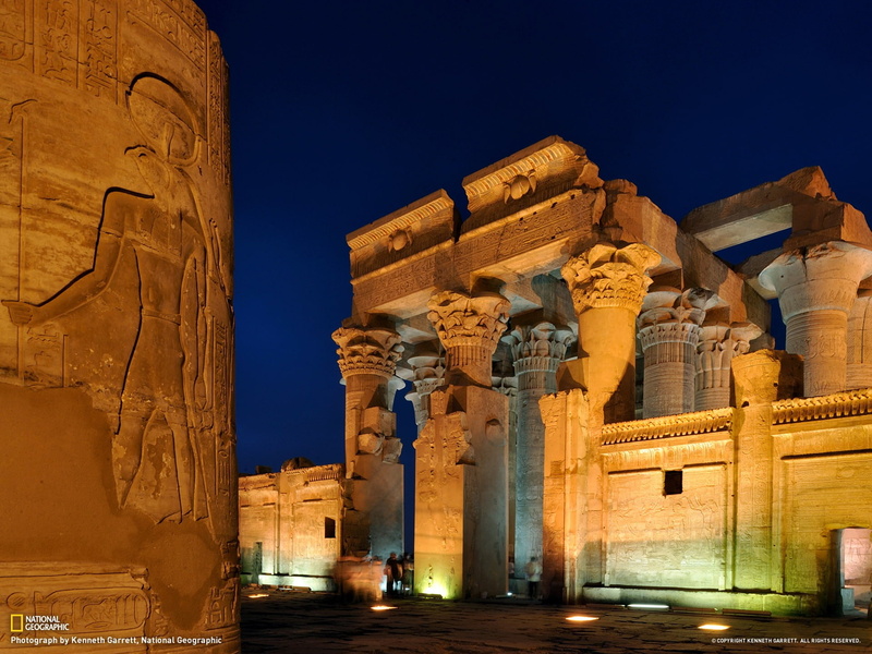 travel destinations, temple, egyptian, night, building, belief, tourism, no people, geographic, p, ancient civilization, 1080P, ancient, architectural column