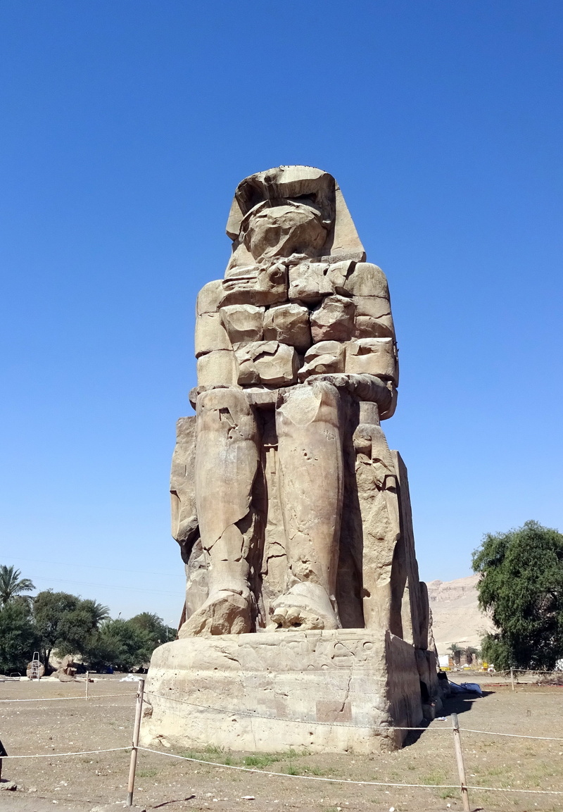 sky, representation, 2K, heritage, colossal, pharaoh, ancient civilization, the past, thebes, antique, day, male likeness, clear sky, egypt, outdoors