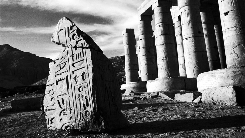 the past, monochrome, history, travel, ramesseum, travel destinations, photography, sky, nature, ancient, no people, structure, temple, outdoors, ancient civilization