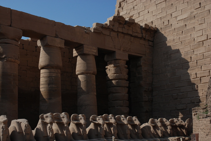 sculpture, egypt, architectural column, craft, built structure, building exterior, history, day, temple, no people, ancient, old ruin, tourism, belief
