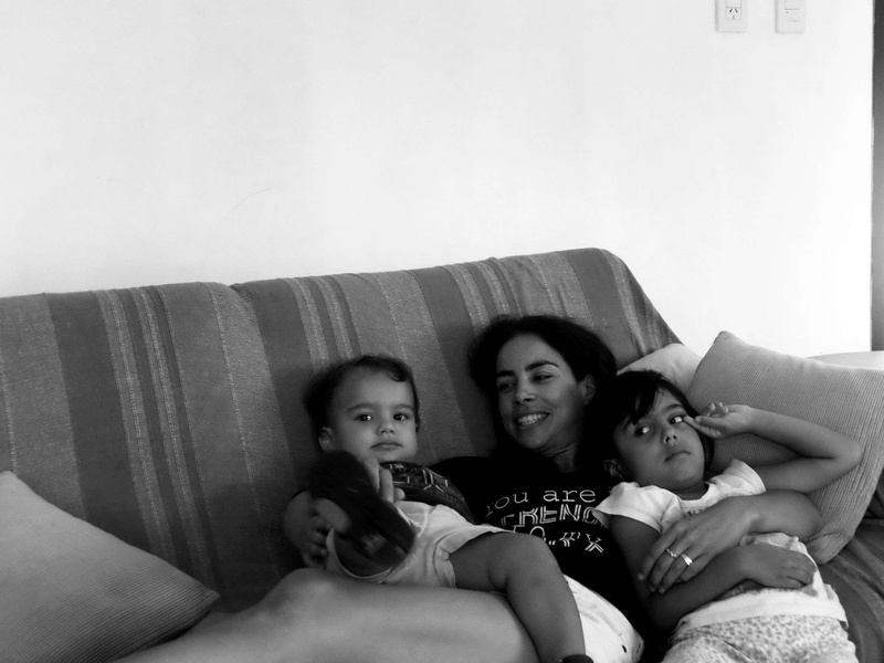 bonding, sister, women, females, girls, childhood, blackwhite, parent, togetherness, sofa, sibling, lifestyles, indoors, leisure activity, group of people