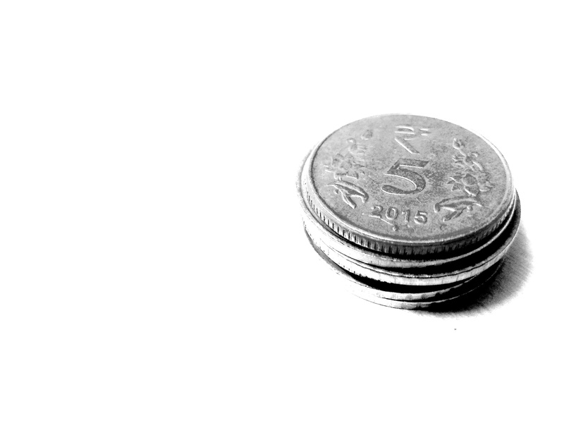 rupee, savings, finance, single object, text, currency, cut out, copy space, coin, 2K, circle, business, still life, coins, blackwhite, number, studio shot