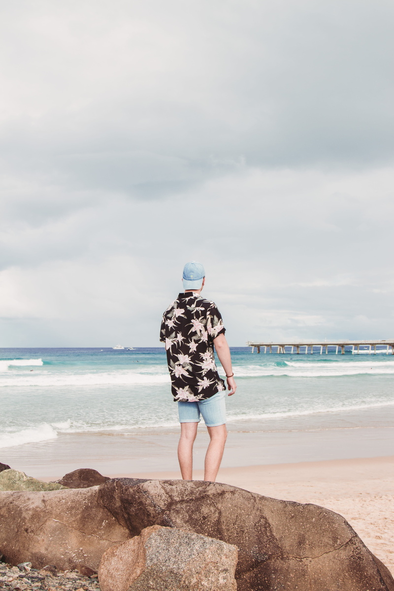 horizon over water, scenics - nature, day, australia, person, skin, man, ocean, apparel, near, looking at view, beauty in nature, land, lifestyles, standing