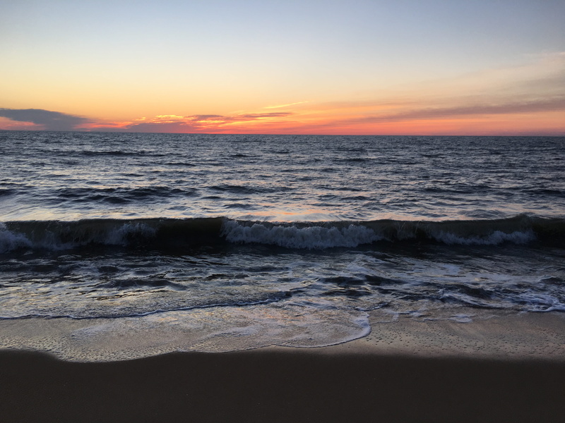 idyllic, land, beach, sunset, nature, sky, united states, motion, outdoors, surfing, beauty in nature, virginia beach, cloud - sky, sea, scenics - nature