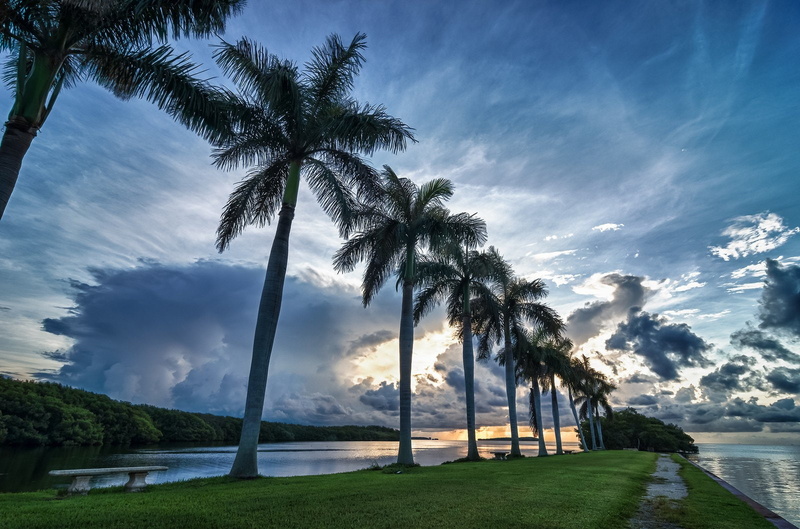 bridge, panoramic, states, panorama, monuments, united, miami, usa, urban, night, marina, cities, 720P, tower, florida, beach, lifeguardtower