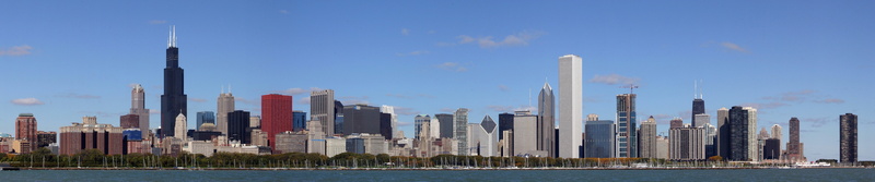 city, Chicago, triple screen, 5K