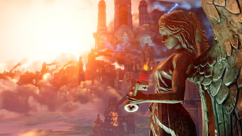 Floating Island, Columbia (Bioshock), 1080P, BioShock Infinite, sculpture