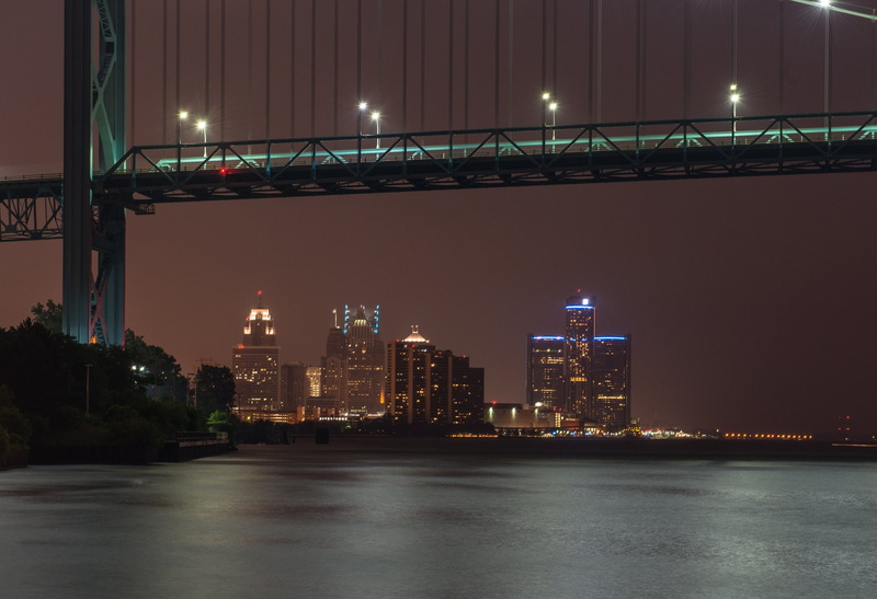 towers, ford, art, city, 1080P, usa, detroit, oakland, port, monorail, stores, jet, bridges, michigan, downtown, cities, architecture, buildings, docks