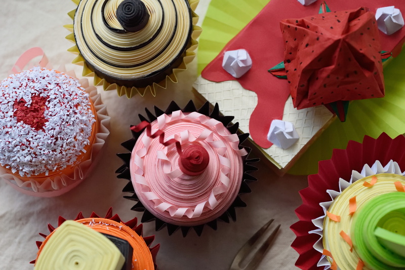 box, high angle view, red, indulgence, 5K, birthday, cupcake, food and drink, pastry, Dessert, sweet Food, celebration, table, food, white, gourmet, three