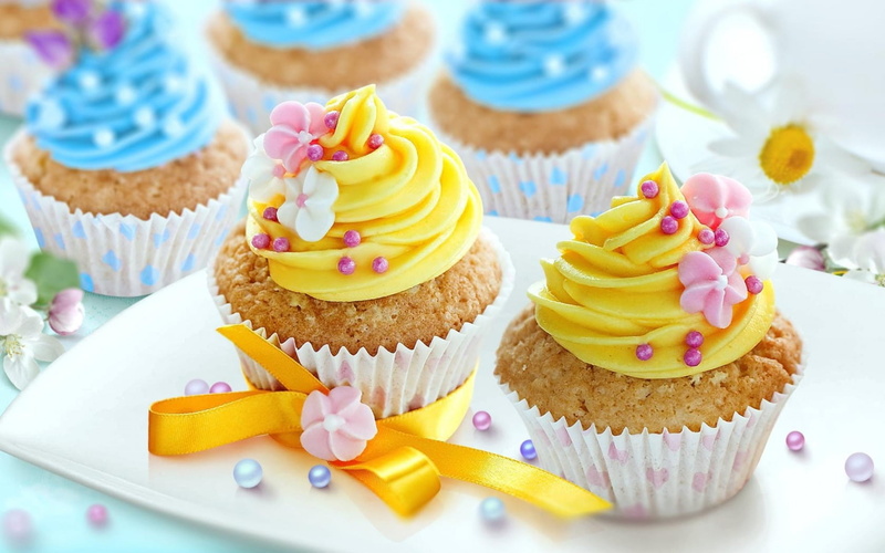 Cupcakes, dessert, freshness, indulgence, decoration, sweets, sweet, table, food and drink, no people, birthday, pink, cake, baked, snack, food, muffin